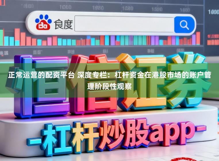 正常运营的配资平台 深度专栏:杠杆资金在港股市场的账户管理阶段性观察